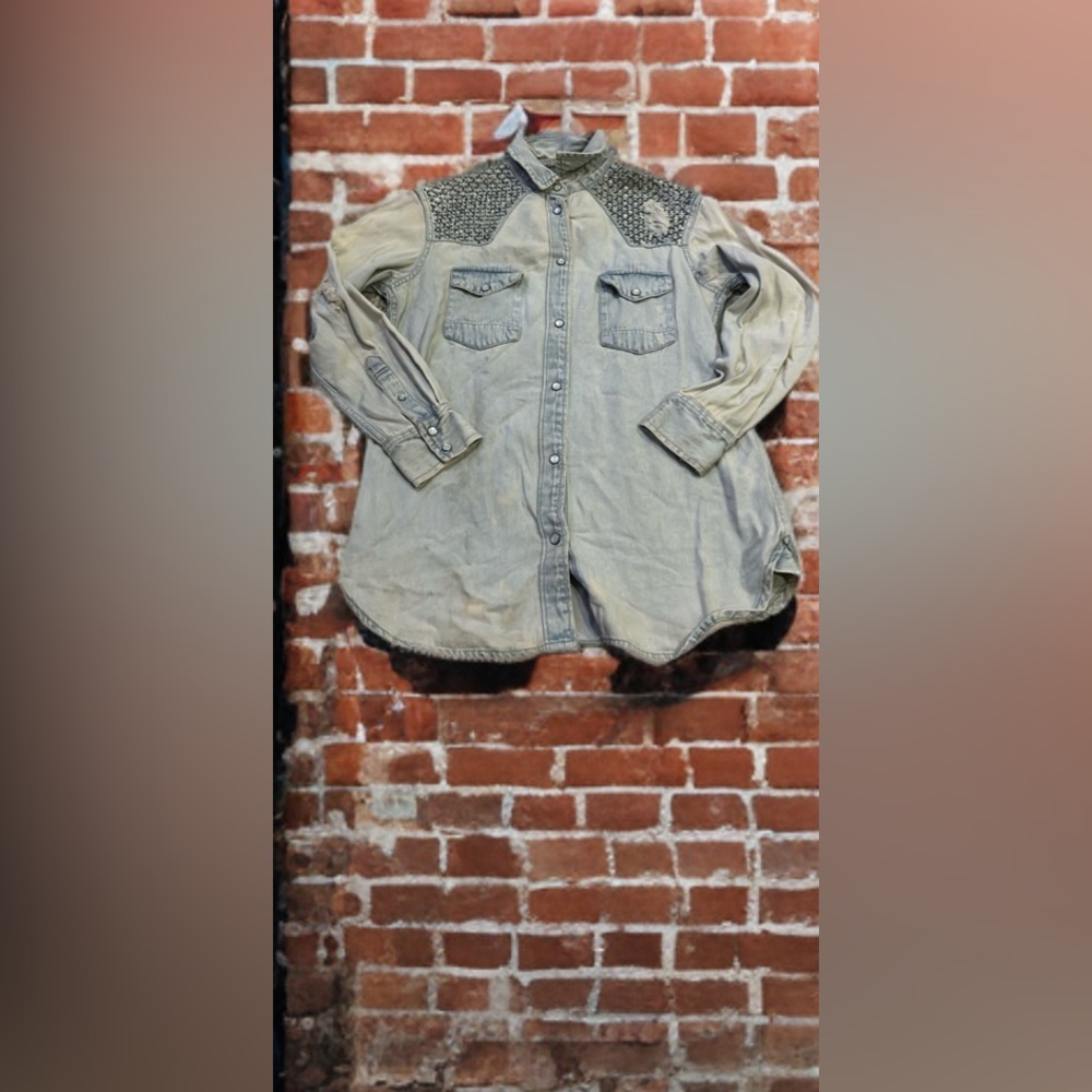 All saints size 2 raine denim shirt​​